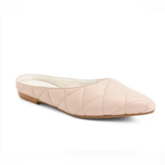 STEFANO Gamba Blush Quilted Leather Mules - Picture 1 of 5